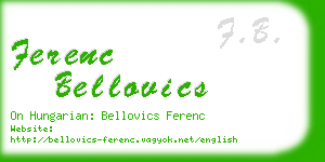 ferenc bellovics business card
